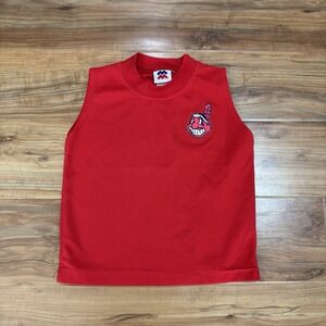 Vintage Mighty Mac‎ Cleveland Indians Chief Red Old Logo Tank Top 24M MLB Baby